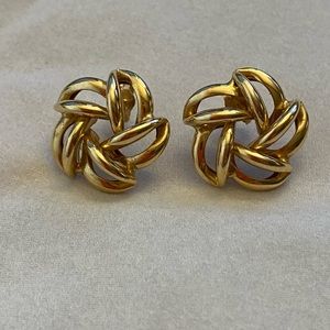 EUC Vintage Nabco 14K Gold Starburst Post Earrings-over 2g!